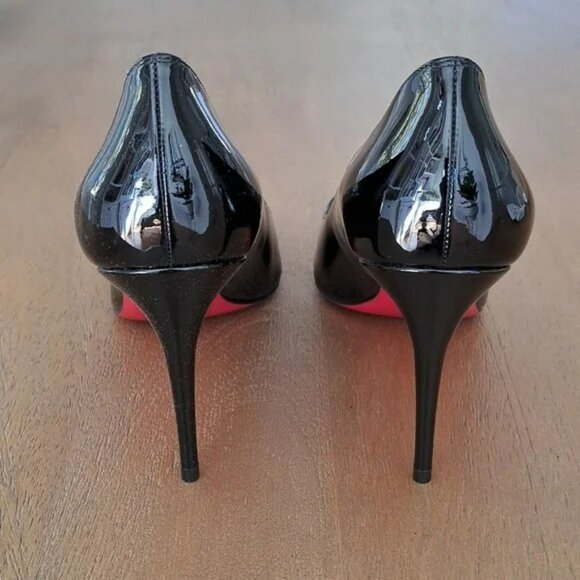 Christian Louboutin Kate Pumps - Black Patent Leather - Size: Eur 38.5 (US 8.5) - Picture 7 of 16